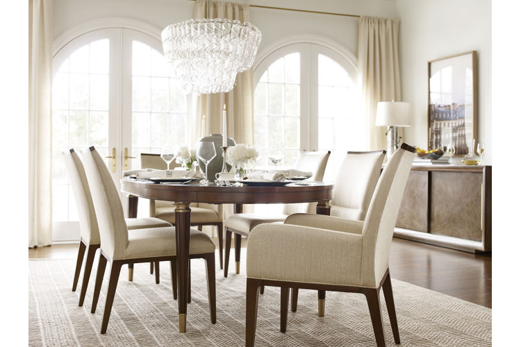 Formal dining store table with bench